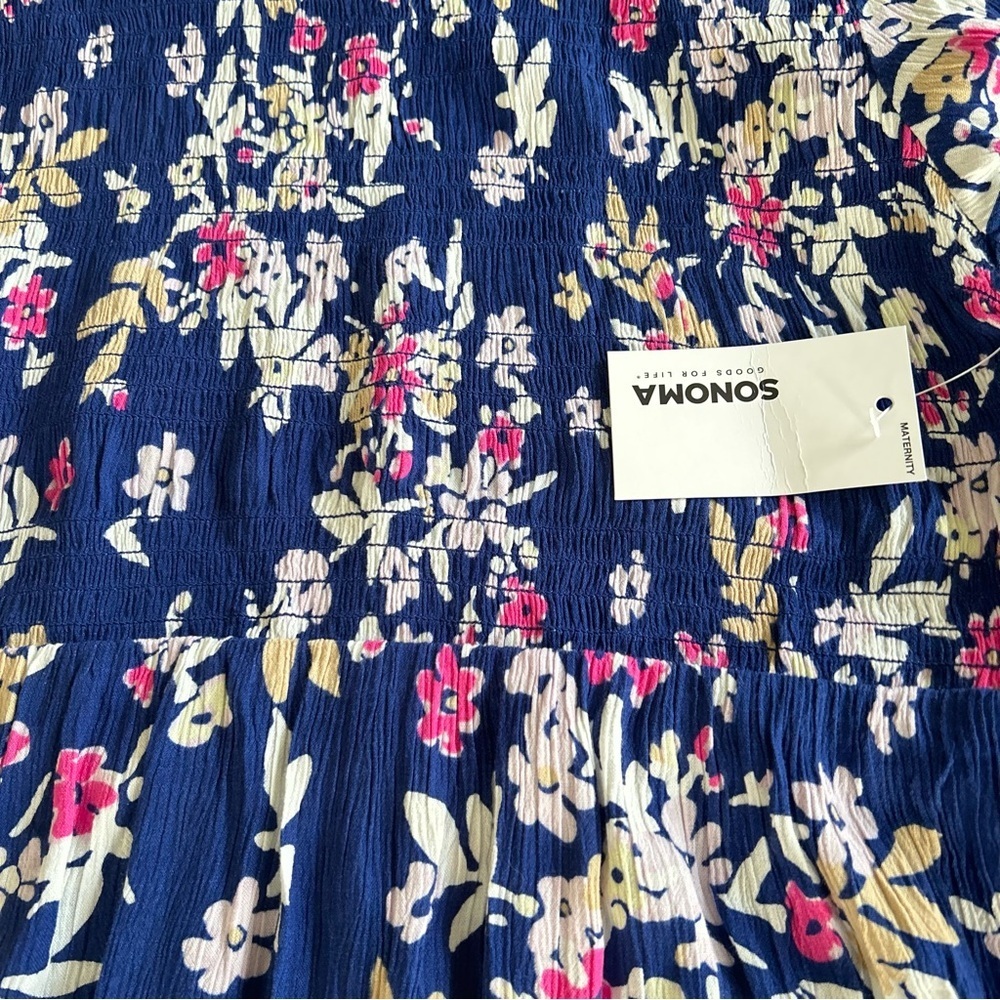 NEW Sonoma | Floral Long Sleeve Maternity Mini Dress - Picture 8 of 12